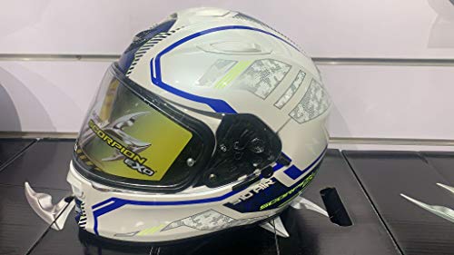 Scorpion - Casco de moto integral EXO-510 Air ocluta blanco perla talla L