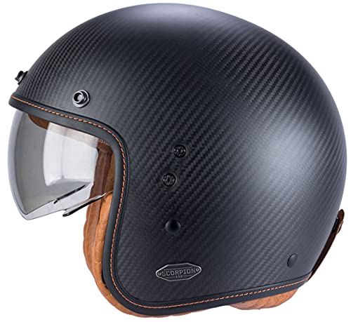 Scorpion CASCO MOTO BELFAST CARBON,UNISEXO,Negro mate,XXL