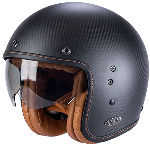 Scorpion CASCO MOTO BELFAST CARBON,UNISEXO,Negro mate,XXL