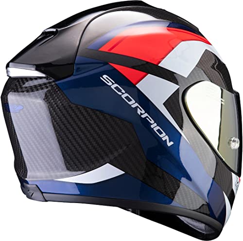 Scorpion EXO-1400 Carbon Air Casco Moto, Hombre, Rojo & Azul, M