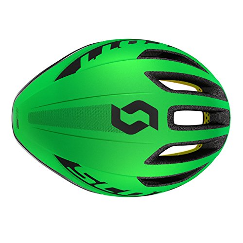 Scott Cadence Plus - Casco de bicicleta para triatlón, color verde y negro, talla S (51-55 cm)