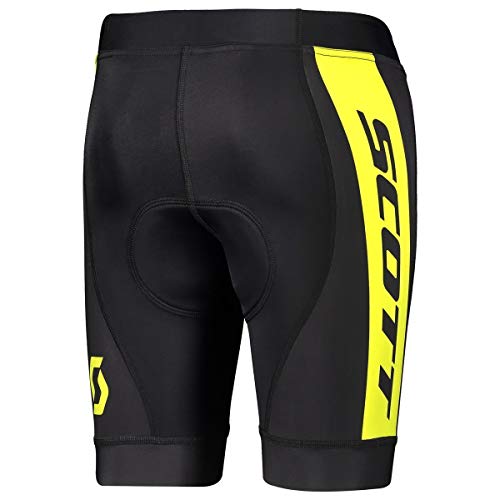 Scott RC Pro Junior 2019 - Pantalones cortos de ciclismo, color negro y amarillo, color Negro , tamaño M (140)