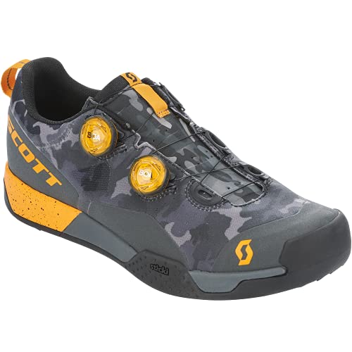 SCOTT Zapatilla MTB AR Boa Clip Ciclismo, Hombre, Dark Grey/Tuned Orange, 46 EU