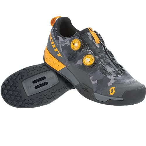 SCOTT Zapatilla MTB AR Boa Clip Ciclismo, Hombre, Dark Grey/Tuned Orange, 46 EU