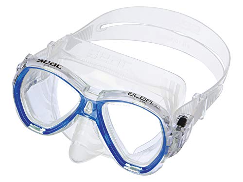 SEAC Set Spinta Conjunto de Snorkeling con máscara de Buceo, Snorkel y Aletas, niños, Adultos Unisex, Azul, 44/45