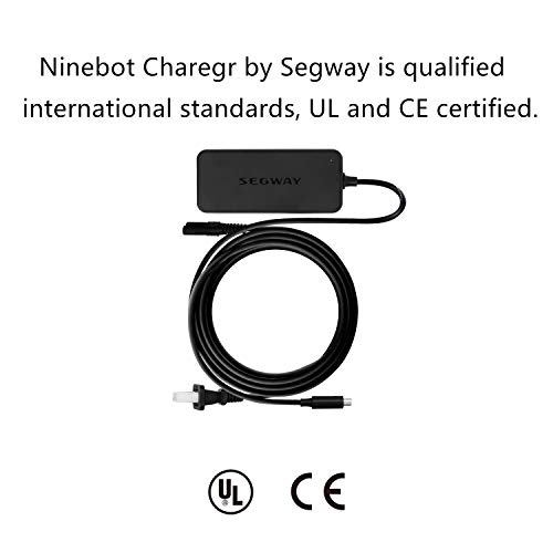 Segway - Cargador de batería para patinete eléctrico Ninebot ES2/ES4/E22/ES1L, cable de alimentación de 42 V y 1,7 A, protección de seguridad múltiple, certificado UL y CE