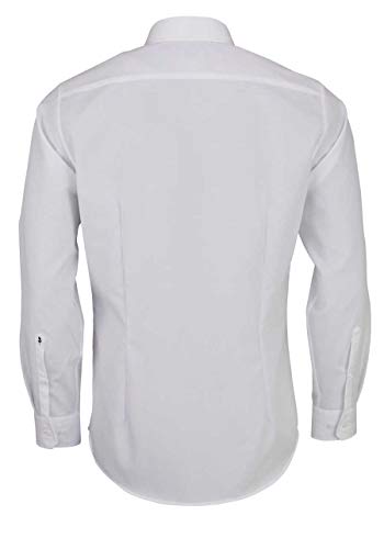 Seidensticker Schwarze Rose, Camisa de manga larga para Hombre, Blanco (Blanco 01), 42