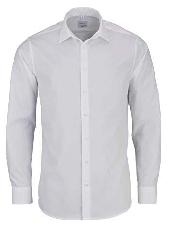 Seidensticker Schwarze Rose, Camisa de manga larga para Hombre, Blanco (Blanco 01), 42