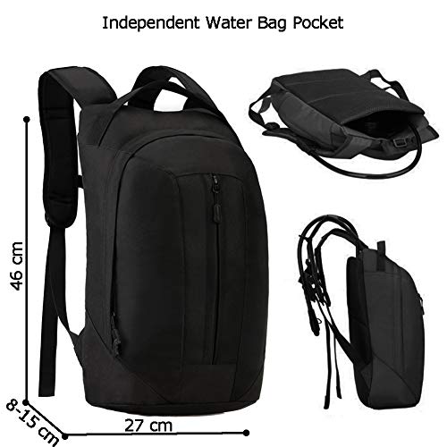 Selighting 25L Mochila Ciclismo Impermeable Mochila Táctica para 2.5L Hidratación de Agua Ligero Bolso Trekking Mochilas Múltiple Función Hombres para Bicicleta Correr Viajar al Aire Libre