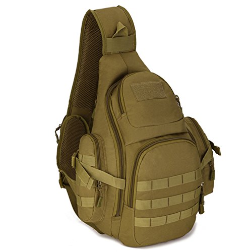 Selighting Bandolera Hombre Impermeable Bolsos Cruzados Bolsa Ciclismo de Pecho Mochilas Cruzadas Militares para Camping,Acampada,Trabajo,Uso Casual