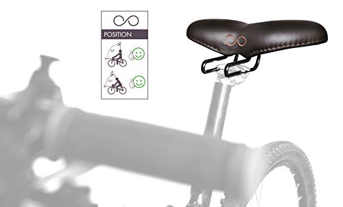 sellOttO DOLOMITI - Sillín Gel Suave Ergonómico, Made in Italy - Ideal para Bicicleta Urbana, Estática casa, Pedaleo asistido, Plegable, MTB, Turismo