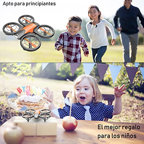 Selvim Mini Drone para Niños, Dron con 3 Baterías, Larga Duración de 24 Minutos, Mini Helicóptero Quadcopter para Principantes, Control Remoto, con Estuche de Transporte