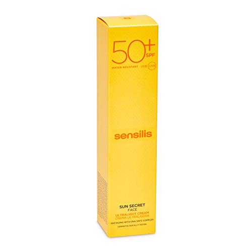 Sensilis Sun Secret - Crema Facial UltraLigera antiedad, Protector Solar con SPF 50 - 40 ml