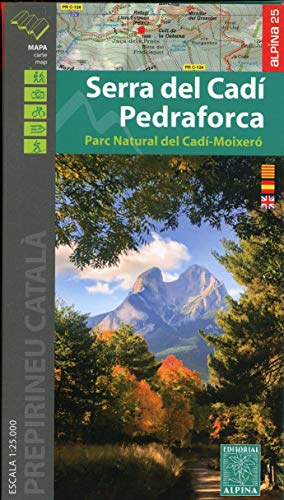Serra Del Cadí - Pedraforca 1: 25.000: Parc Natural del Cadi-Moixeró - Mapkit (ALPINA 25 - 1/25.000)