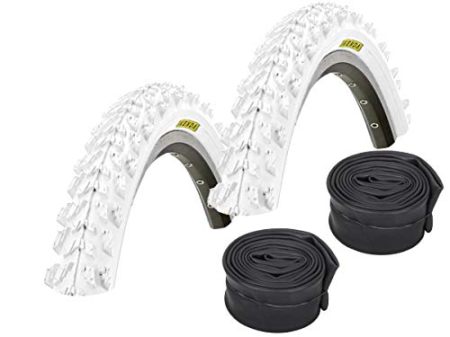 SET : 2 x kenda k829 blanc paPER pour vélo vTT tire pneu vTT 26 x 1,95 "tuyaux valve schrader