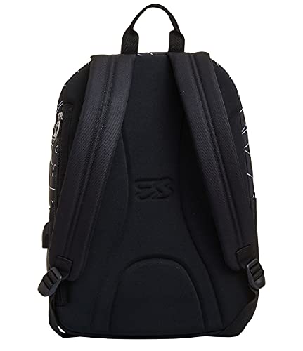 Seven Ischoolpack Mochila, Negro, Talla única Niños y Chicos