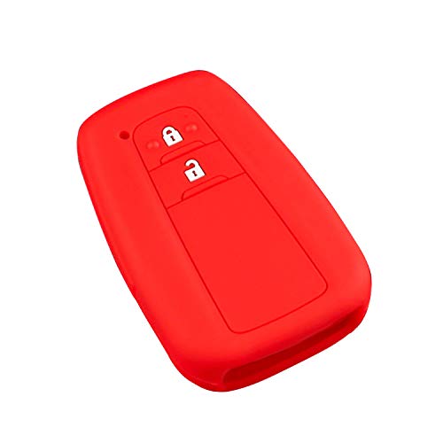 SHAOHAO Funda de silicona TPU para llave de coche C-HR CHR (rojo)