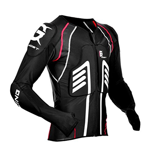 Sharplace Chaqueta para Hombres Armadura Protección de Espalda Codo Hombro de Motoristas Ciclistas - Negro L