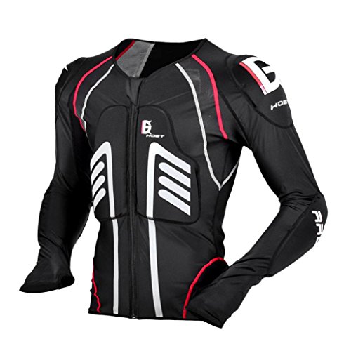 Sharplace Chaqueta para Hombres Armadura Protección de Espalda Codo Hombro de Motoristas Ciclistas - Negro L