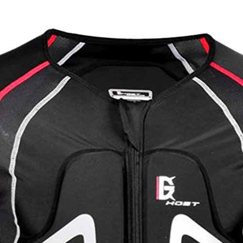 Sharplace Chaqueta para Hombres Armadura Protección de Espalda Codo Hombro de Motoristas Ciclistas - Negro L