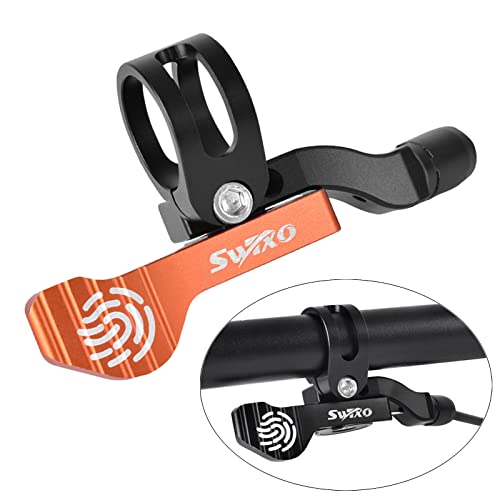 sharprepublic Tija de sillín Ajustable Cuentagotas Palanca remota Montaje de 2 vías Bicicleta de montaña mecánica Manillar de 22,2 mm Cable de acción Suave - Naranja