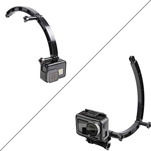 ShipeeKin 3-en-1 Plástico Brazos de extensión doblados Soporte del Casco (7.5/13.5/19.5cm) Compatible con GoPro Serie 7/6/5/4/3+, SBCAM, 4K, EK7000 y Otras cámaras de acción