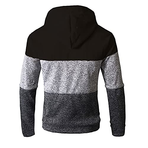 SHOBDW Sudadera con Capucha Hombre Barato Básico Hoodie Manga Larga Suéter Cordón Cremallera Elástico Gruesos Cálido Otoño e Invierno Estilo Deportivo Talla Grande(A,M)