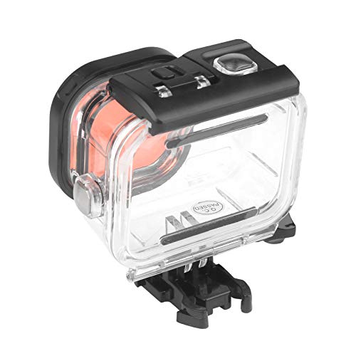 SHOOT Carcasa impermeable para GoPro Hero 8, resistente al agua hasta 45 m, con filtro rojo