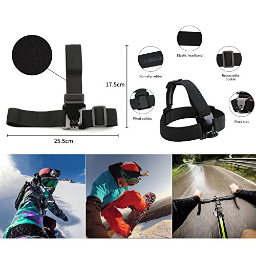 SHOOT Deportivo 5-in-1 Kit de Accesorios para GoPro Hero 8 7 6 5 4 3+ 3 2 SJCAM SJ4000 SJ5000 SJ6000 Lightdow / Xiaomi Yi / WiMiUS / DBPOWER / Cámara de Acción APEMAN