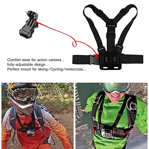 SHOOT Deportivo 5-in-1 Kit de Accesorios para GoPro Hero 8 7 6 5 4 3+ 3 2 SJCAM SJ4000 SJ5000 SJ6000 Lightdow / Xiaomi Yi / WiMiUS / DBPOWER / Cámara de Acción APEMAN