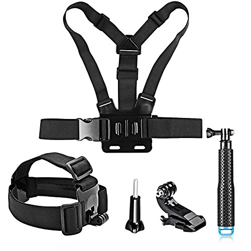 SHOOT Deportivo 5-in-1 Kit de Accesorios para GoPro Hero 8 7 6 5 4 3+ 3 2 SJCAM SJ4000 SJ5000 SJ6000 Lightdow / Xiaomi Yi / WiMiUS / DBPOWER / Cámara de Acción APEMAN