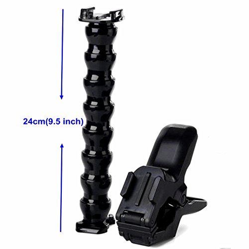 SHOOT Flex Clamp Soporte Ajustable Base de Forma Serpentina de Ocho Pedazos para Gopro Hero 8/7/6/5/4/3 SJCAM SJ4000/SJ5000/SJ6000 Xiaomi Yi