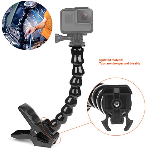 SHOOT Flex Clamp Soporte Ajustable Base de Forma Serpentina de Ocho Pedazos para Gopro Hero 8/7/6/5/4/3 SJCAM SJ4000/SJ5000/SJ6000 Xiaomi Yi