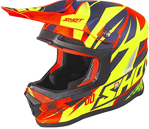 SHOT Kind Furious Ventury - Casco infantil (talla 51/52), color naranja y azul