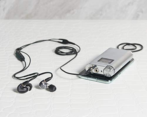 SHURE AONIC 5 Auriculares con aislamiento de sonido con cable, sonido nítido, transductor único, ajuste intraural, cable desmontable, compatible con dispositivos Apple y Android - Color negro