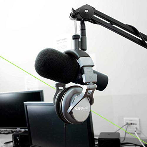 SHURE SRH940-SL-EFS - Auriculares de diseño cerrado, para estudio y aplicaciones profesionales, cable desmontable, almohadillas de terciopelo, plegables - Negro plateado