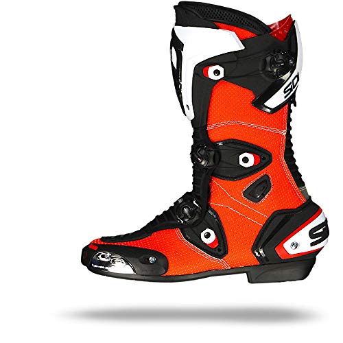 Sidi Botas MAG-1, Rojo Fluo/Negro, Talla 44