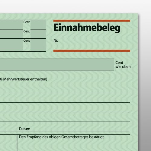 sigel Formularbuch "Einnahmebeleg", A6 quer, 50 Blatt