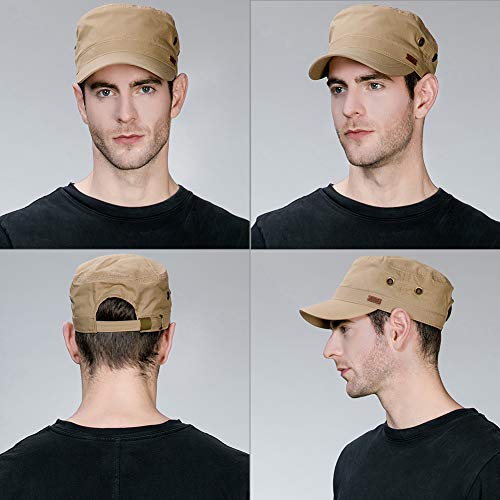 SIGGI Military Army Cap Sun Hiking Sport Baseballcap Men Marrón M