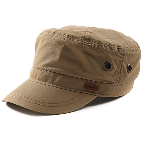 SIGGI Military Army Cap Sun Hiking Sport Baseballcap Men Marrón M