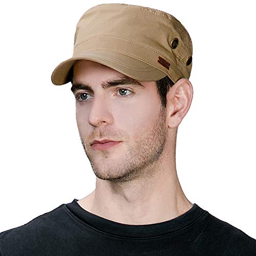 SIGGI Military Army Cap Sun Hiking Sport Baseballcap Men Marrón M