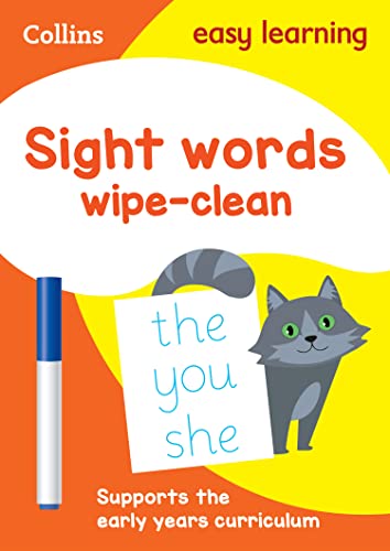 Sight Words Age 3-5 Wipe Clean Activity Book: Ideal for home learning (Collins Easy Learning Preschool)