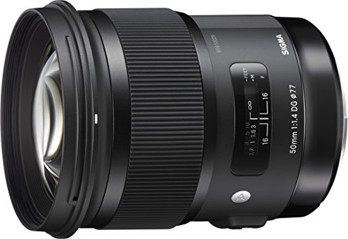 Sigma 50 mm, f/1.4 - Objetivo para Sony, montura de tipo A, (13/8, apertura f/1.4-16, 1x) negro