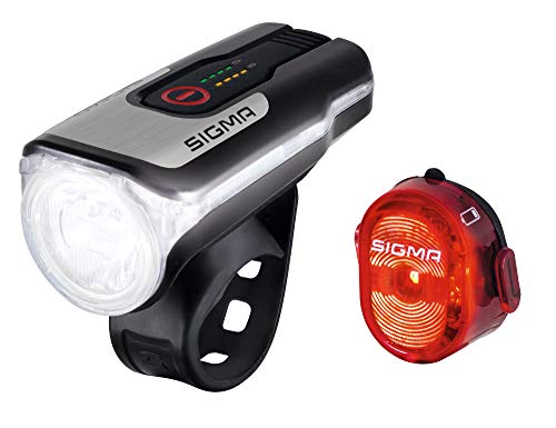 SIGMA SPORT Aura 80 USB/Nugget 2 - Set de iluminación (fuente de alimentación USB), color negro