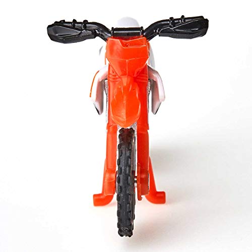 siku 1391, Moto KTM SX-F 450, Metal/Plástico, Naranja/Blanco, Soporte plegable