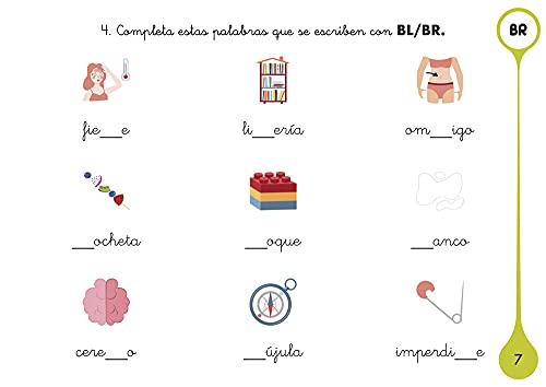 Sílabas Trabadas BL/Br: Cuaderno Ejercicios Desarrollar Habilidades Lectoescritura: Terapia del Lenguaje (Terapia del Lenguaje: lectoescritura)