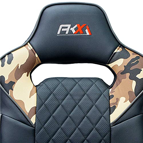 Silla Gaming XP10 Camuflaje/Negro - Silla Oficina Gamer de Estudio y Escritorio - Silla en Color Camuflaje y Negro - Medidas: 49 x 56 x 114-104 cm