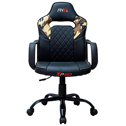 Silla Gaming XP10 Camuflaje/Negro - Silla Oficina Gamer de Estudio y Escritorio - Silla en Color Camuflaje y Negro - Medidas: 49 x 56 x 114-104 cm