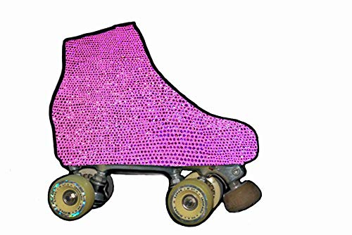 SILVYE Fundas Cubre Patines Especiales Brillantes Y Metalizadas para Patinaje ARTÍSTICO -1- (Magenta, Talla S)