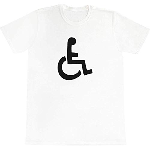 'Símbolo de Silla de Ruedas' Camiseta de Algodón para Adultos (Grande) (TA00055119)